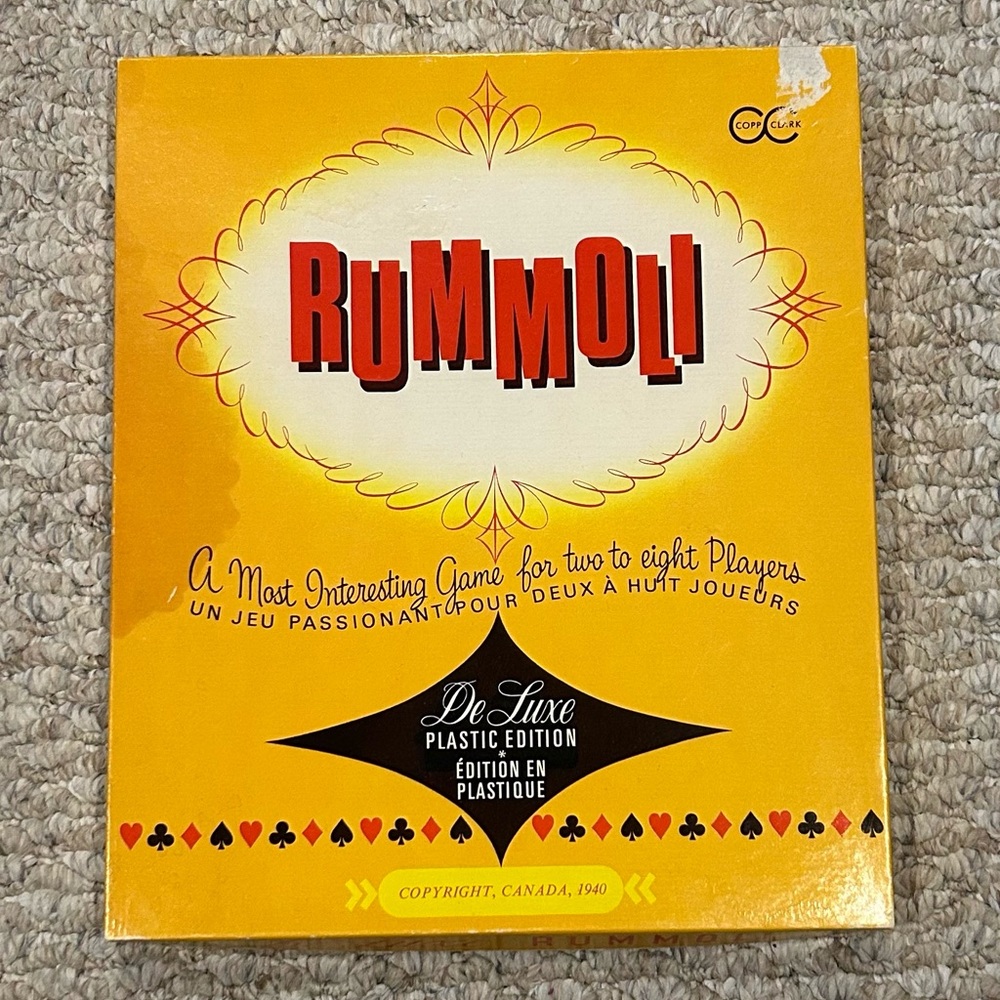 Vintage The Copp Clark 1940 De Luxe Rummoli Board Game